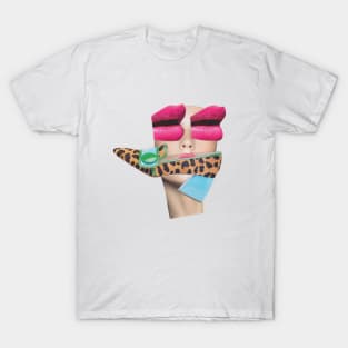 Pink Lips Face T-Shirt